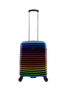 Saxoline Koffer "Color Strip", bunt, Polyester, bedruckt, casual, Koffer, aus Polycarbonat-Material