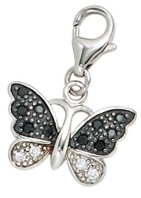 Jobo Damen Charm Schmetterling "Anhänger Schmetterling", silber, Silber 925 (Sterlingsilber), Charms, 925 Silber mit Zirkonia