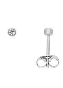 Adelia´s ADELIA ́S Damen Paar Ohrhänger "1 Paar Edelstahl Ohrringe / Ohrstecker mit Zirkonia Ø 2,5 mm", Damen, Edelstahl, silber, Edelstahl, Ohrringe, mit