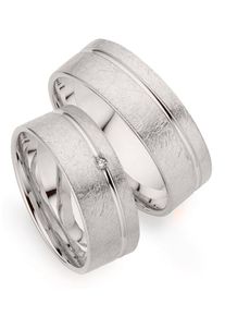 Phoenix PHÖNIX Trauring "Schmuck Geschenk Gold 333 Trauring Ehering LIEBE versch. Varianten", 54, ohne Brillant, Weißgold 333, 7,0mm, weiß, Weißgold 333,
