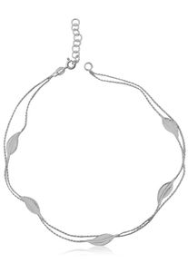 Firetti Fußkette "Schmuck Geschenk Silber 925 Körperschmuck Blätter Fantasie", Silber 925 (Sterlingsilber), silber, Silber 925 (Sterlingsilber),
