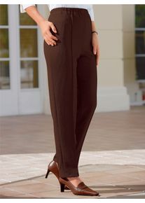 Classic Basics Damen Jerseyhose, braun, Gr. 40, unifarben, 100% Polyester, Hosen