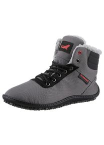 Leguano Damen Barfußschuh "KOSMO", Gr. 42, grau, Textil, sportlich, Schuhe, Bequemschuh, Schnürboots mit einzigartiger Halbkugel-Laufsohle