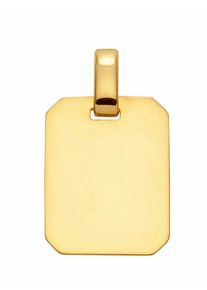 Adelia´s ADELIA ́S Damen Ketten-Anhänger "333 Gold Gravurplatte Anhänger", Gelbgold 333, gold, Gelbgold 333, Schmuckanhänger, 333 Gold Goldschmuck für Damen