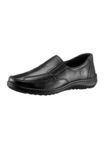 Waldläufer WALDLÄUFER Herren Slipper, Gr. 8, schwarz, Glattleder, Schuhe