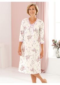 wäschepur WÄSCHEPUR Damen Nachthemd "Nachthemd", Gr. 36, lila, 100% Baumwolle, geblümt, gemustert, mehrfarbig, bedruckt, Kleider