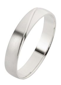 Firetti Trauring "Schmuck Geschenk Gold Hochzeit Ehering Trauring "LIEBE"", 21, ohne Brillant, Weißgold 375, 4mm, weiß, Weißgold 375, Fingerringe,