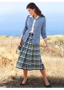 CLASSIC Damen Strickjacke, blau, Gr. 38, unifarben, meliert, 100% Polyacryl, Strickjacken