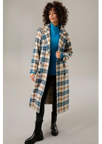 Aniston CASUAL Damen Wintermantel, bunt, modisch, Gr. 40, kariert, Web, Obermaterial: 100% Polyester. Futter: 100% Polyester, Mäntel, im