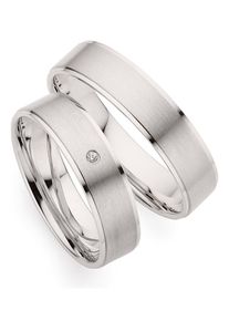 Phoenix PHÖNIX Trauring "Schmuck Geschenk Gold 333 Trauring Ehering LIEBE versch. Varianten", 56, SI = kleine Einschlüsse mit Brillant, Weißgold 333, 5,0mm,