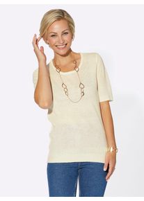 Classic Basics Damen Rundhalspullover "Pullover", weiß, Gr. 40, unifarben, 100% Polyacryl, Pullover