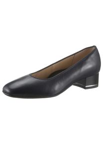 Ara Damen Pumps "GRAZ", Gr. 4, blau, Glattleder, unifarben, elegant, Schuhe, Abendschuh, Festtagsschuh, Blockabsatz, glänzendes Detail am Absatz