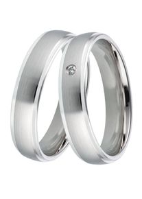 DOOSTI Trauring "Schmuck Geschenk Silber 925 Trauring Ehering Partnerring LIEBE", 54, ohne Zirkonia, Silber 925 (Sterlingsilber), 5mm, silber, Silber