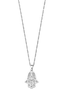 Amor Damen Kette mit Anhänger "2016015, Fatima ́s Hand", Silber 925 (Sterlingsilber), L: 42cm, silber, Silber 925 (Sterlingsilber), Halsketten, mit