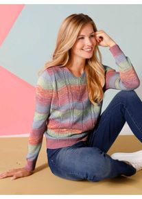 Classic Basics Damen Strickpullover "Pullover", bunt, Gr. 46, gemustert, mehrfarbig, bedruckt, 100% Polyacryl, Pullover