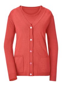 CLASSIC Damen Strickpullover "Twinset", rot, Gr. 40, unifarben, 100% Polyacryl, Pullover