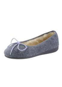 CLASSIC Damen Hausschuh, Gr. 37, grau, Textil, Schuhe