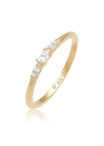 Elli Damen Verlobungsring "Zirkonia Marquise Elegant Verlobung 925 Silber", 54mm, Silber 925 (Sterlingsilber), gold, Silber 925 (Sterlingsilber),