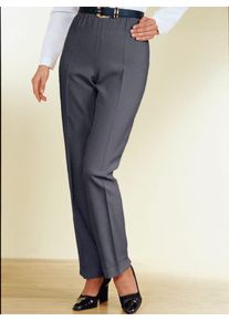 Classic Basics Damen Bügelfaltenhose, grau, Gr. 21, unifarben, 100% Polyester, Hosen