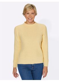 Classic Basics Damen Stehkragenpullover "Pullover", gelb, Gr. 38, unifarben, 100% Polyacryl, Pullover