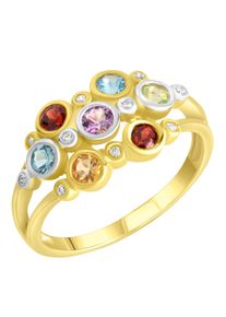 Firetti Damen Fingerring "Schmuck Geschenk Silber 925 Silberring Multi", 17, Silber 925 (Sterlingsilber), 2mm, bunt, Silber 925 (Sterlingsilber),