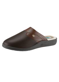 CLASSIC Herren Pantoffel, Gr. 41, braun, Leder, Schuhe