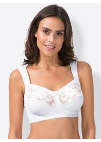 Miss Mary Of Sweden MISS MARY Damen Entlastungs-BH, Gr. 115, weiß, 64% Baumwolle, 17% Polyamid, 13% Elasthan, 6% Polyester, BHs