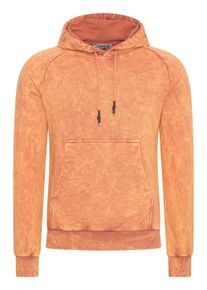 Rusty Neal Herren Kapuzensweatshirt, orange, casual, Gr. M, unifarben, 100% Baumwolle, Sweatshirts, in verwaschenem Design