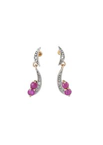 Vivance Damen Paar Ohrstecker "Rubin", Gelbgold 375, gelb, Gelbgold 375, Ohrringe
