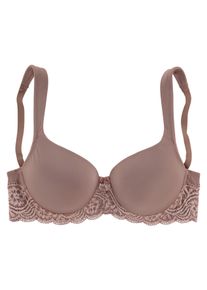Lascana Damen Schalen-BH, Gr. 100, lila, Microtouch, Obermaterial: 85% Polyamid, 15% Elasthan, klassisch, BHs, mit Bügel, nahtlos vorgeformte Cups,