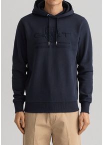 Gant Herren Kapuzensweatshirt "TONAL ARCHIVE SHIELD", blau, casual, Gr. 4XL, Web, Obermaterial: 100% Baumwolle, Sweatshirts, mit Bündchen an Ärmel