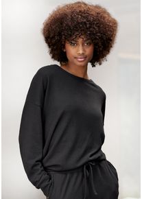Lascana Damen Strickpullover, Gr. 36, schwarz, Strick, Obermaterial: 68% Polyester, 30% Viskose, 2% Elasthan, unifarben, feminin, Pullover
