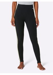 feel good Damen Leggings, Gr. 36, schwarz, 95% Baumwolle, 5% Elasthan, unifarben, Hosen