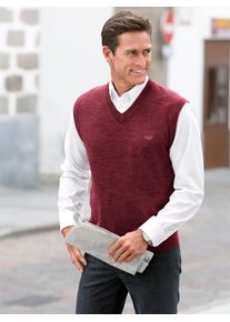 Marco Donati Herren V-Ausschnitt-Pullover "Pullunder", rot, Gr. 48, unifarben, 100% Schurwolle, Pullover