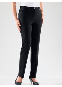 Stehmann Damen 5-Pocket-Hose, blau, Gr. 36, unifarben, 72% Viskose, 25% Polyamid, 3% Elasthan, Hosen