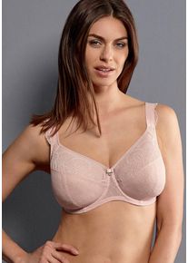 Rosa Faia Damen Bügel-BH "Selma", Gr. 90, rosa, Stoff, Obermaterial: 84% Polyamid, 16% Elasthan, unifarben, leicht transparent, bestickt, feminin,