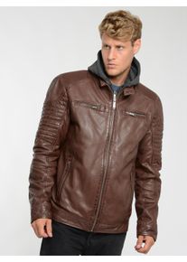 JCC Herren Lederjacke "3102237", braun, Gr. 60, Oberstoff: 100% Lammleder / Innenfutter oben: 100% Polyester / Innenfutter unten: 100% Baumwolle /