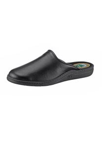 CLASSIC Herren Pantoffel, Gr. 40, schwarz, Lederimitat, Schuhe