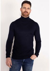 Herren Rollkragenpullover, blau, Basic, Gr. M, PETROL INDUSTRIES, Obermaterial: 80% Viskose, 20% Polyamid, Pullover, ein Must-have