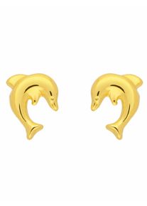 Adelia´s ADELIA ́S Damen Paar Ohrhänger "333 Gold Ohrringe Ohrstecker Delphin", Damen, Gelbgold 333, gold, Gelbgold 333, Ohrringe, Goldschmuck für Damen