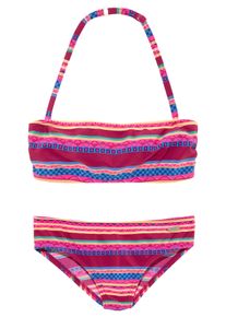 Buffalo Kinder Bandeau-Bikini "Lux Kids", rot, Gr. 158, gemustert, bedruckt, Polyamid, Bikini-Sets, mit abstraktem Druck