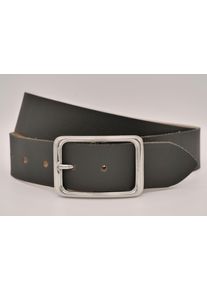 AnnaMatoni Damen Ledergürtel, schwarz, casual, Gr. 100, unifarben, Rindsleder, Gürtel, mit silberner Schließe