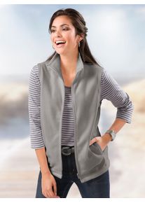 Classic Basics Damen Fleeceweste, grau, Gr. 56, unifarben, 100% Polyester, Westen