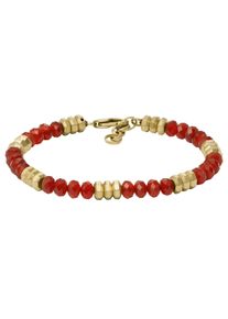 Fossil Armband "JEWELRY ALL STACKED UP, JF04602040, JF04606710", Edelstahl, gold, Edelstahl, Armbänder, mit Agate