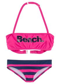 Bench. Kinder Bandeau-Bikini, bunt, Gr. 146, Polyamid, Bikini-Sets, mit großem Logoprint