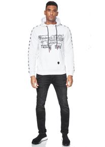Rusty Neal Herren Kapuzensweatshirt, weiß, Gr. XXL, bedruckt, meliert, 70% Baumwolle, 30% Polyester, Sweatshirts, mit plakativem Frontprint