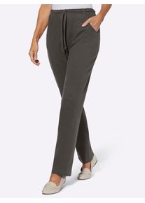Classic Basics Damen Jerseyhose, grau, Gr. 25, unifarben, 100% Baumwolle, Hosen