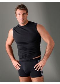 Schiesser Herren Unterhemd, Gr. 6, schwarz, 100% Baumwolle, Unterhemden