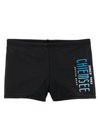 Chiemsee Kinder Boxer-Badehose, schwarz, Gr. 110, Polyamid, Badehosen, mit Logodruck