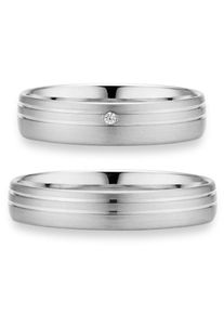 Phoenix PHÖNIX Damen Trauring "Schmuck Geschenk Silber 925 Trauring Ehering LIEBE versch. Varianten", 58, 0,01 ct SI = kleine Einschlüsse mit Brillant,
